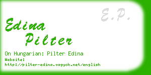 edina pilter business card